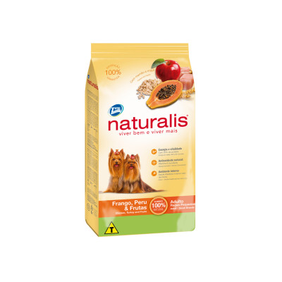 NATURALIS ADULTO RAZAS PEQUEÑAS FRANGO & PERU FRUTA